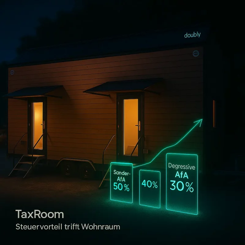 20250816 1223 mobile tiny house am bau remix 01k2s6d2pne2stgevjf9h8e0cc